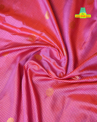 GADWAL PURE SILK CHECKS BUTTA HANDLOOM SAREE