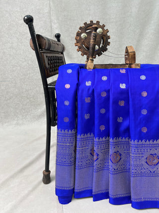 GADWAL PURE SILK HANDLOOM SAREE WITH MAHARANI TURNING BORDER
