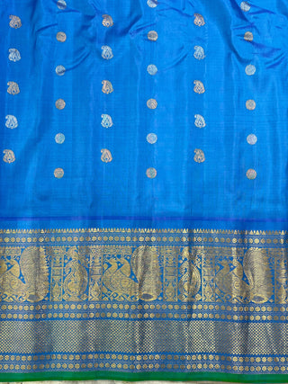 GADWAL PURE SILK HANDLOOM CHECKS BUTTA SAREE