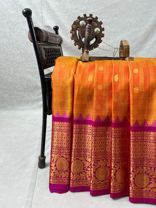 GADWAL PURE SILK HANDLOOM CHECKS BUTTA SAREE