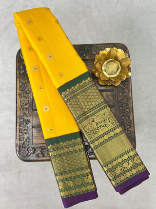 GADWAL PURE SILK MEENA BUTTA HANDLOOM SAREE