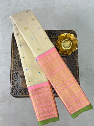 GADWAL PURE SILK MEENA BUTTA HANDLOOM SAREE