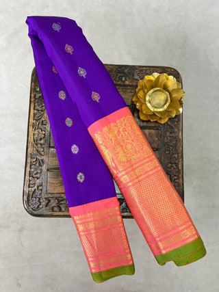 GADWAL PURE SILK MEENA BUTTA HANDLOOM SAREE