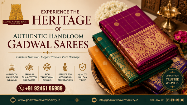 Experience the Heritage of Authentic Handloom Gadwal Sarees