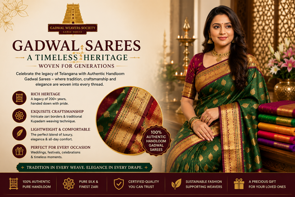 Gadwal Sarees: A Timeless Heritage Woven for Generations