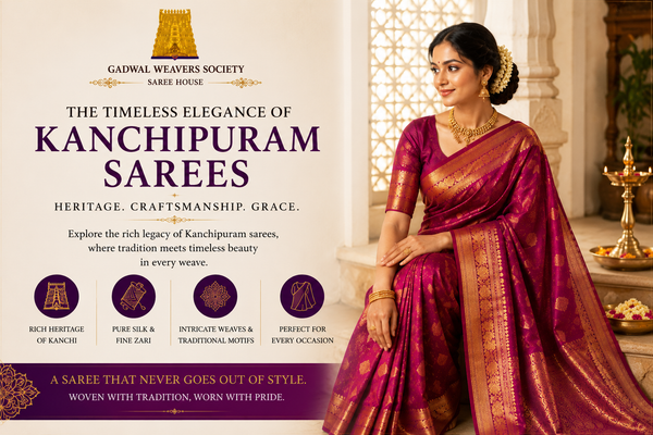 The Timeless Elegance of Kanchipuram Sarees: Heritage, Craftsmanship & Grace