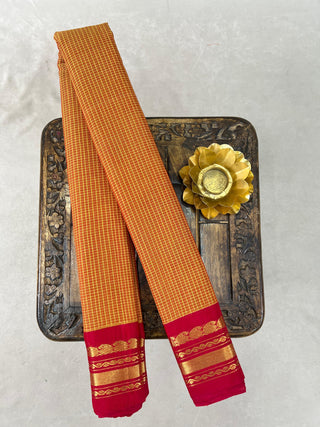 GADWAL PURE COTTON CHECKS HANDLOOM SAREE