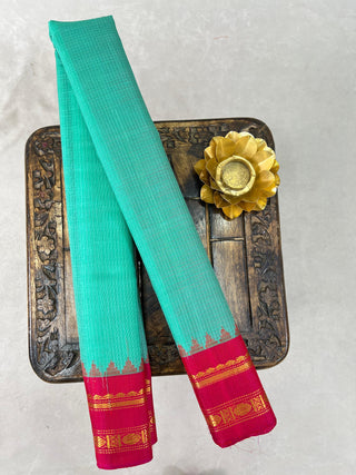 GADWAL PURE COTTON CHECKS HANDLOOM SAREE