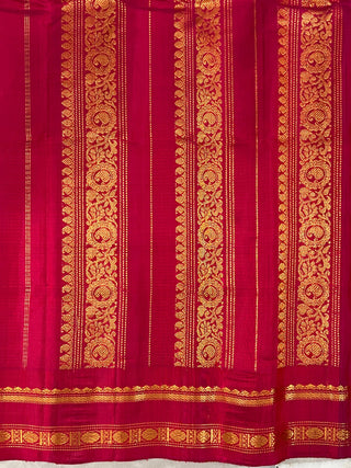 GADWAL PURE COTTON CHECKS HANDLOOM SAREE