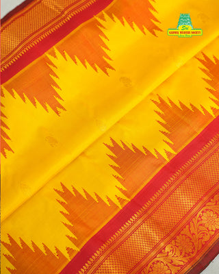 PURE HANDLOOM GADWAL SILK WITH TRADITIONAL BORDER