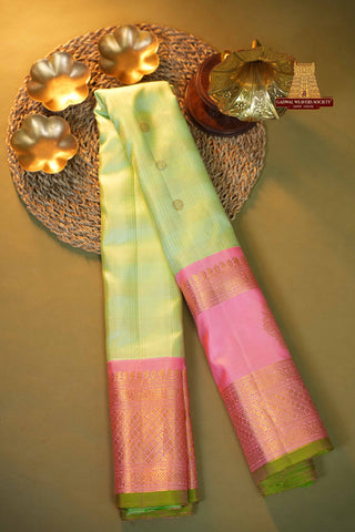 EXCLUSIVE GADWAL PURE SILK GAP BORDER HANDLOOM SAREE
