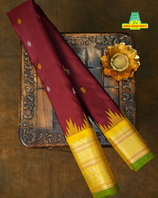 GADWAL PURE SILK CHECKS BUTTA SAREE