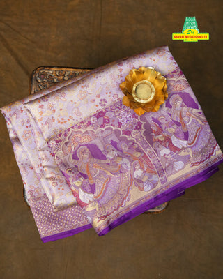 EXCLUSIVE KANCHIPURAM PURE SILK TISSUE MEENA SAREE