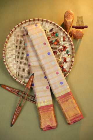 EXCLUSIVE GADWAL PURE SILK TISSUE BORDER SAREE