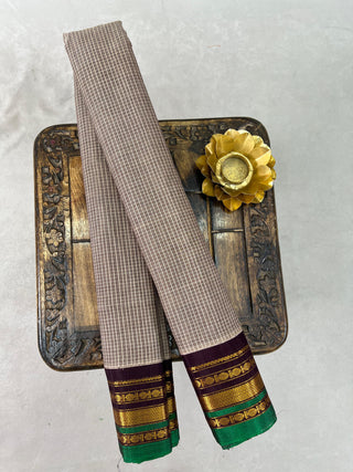 GADWAL PURE COTTON CHECKS HANDLOOM SAREE