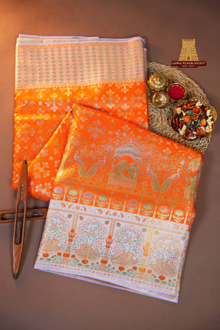 BRIDAL KANCHIPURAM PURE SILK HANDLOOM BROCADE SAREE