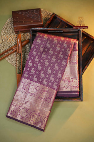 KANCHIPURAM PURE SILK HANDLOOM BROCADE SAREE