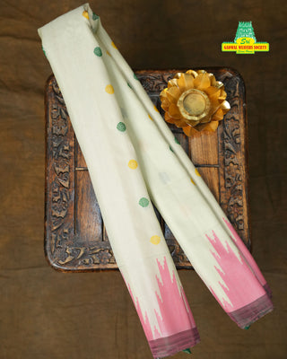 GADWAL PURE SILK TEMPLE BORDER HANDLOOM SAREE