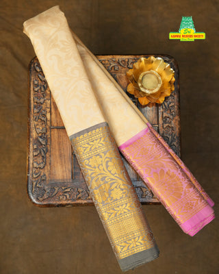 GADWAL PURE SILK GANGA JAMUNA BROCADE SAREE
