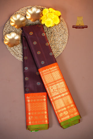 GADWAL PURE SILK HANDLOOM SAREE WITH KUTTU BORDER