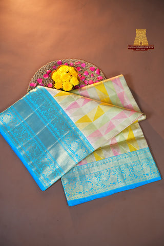 KANCHIPURAM PURE SILK TISSUE HANDLOOM SAREE