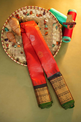 EXCLUSIVE GADWAL PURE SILK ZARI PACK HANDLOOM SAREE