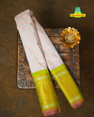 GADWAL PURE SILK GINGHAM CHECKS HANDLOOM SAREE