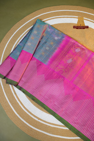 GADWAL PURE SILK TEMPLE TURNING BORDER SAREE
