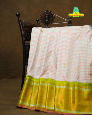GADWAL PURE SILK GINGHAM CHECKS HANDLOOM SAREE
