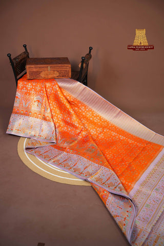 BRIDAL KANCHIPURAM PURE SILK HANDLOOM BROCADE SAREE