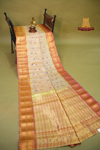 EXCLUSIVE GADWAL PURE SILK TISSUE BORDER SAREE