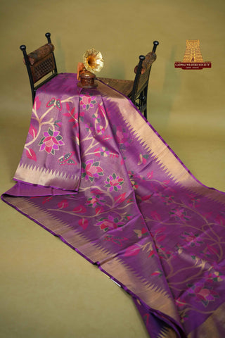 EXCLUSIVE KANCHIPURAM TISSUE HANDLOOM SAREE