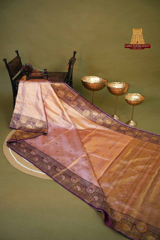 KANCHIPURAM PURE SILK HANDLOOM TISSUE SAREE