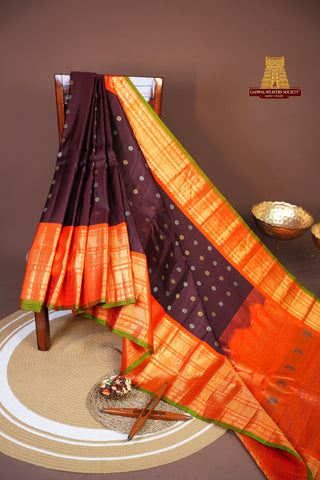 GADWAL PURE SILK HANDLOOM SAREE WITH KUTTU BORDER
