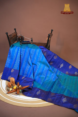 BORDER BUTTA KANCHI PURE SILK WITH ELEGENT STRIPES