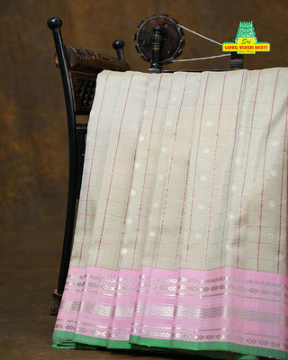 GADWAL PURE SILK CHECKS HANDLOOM SAREE