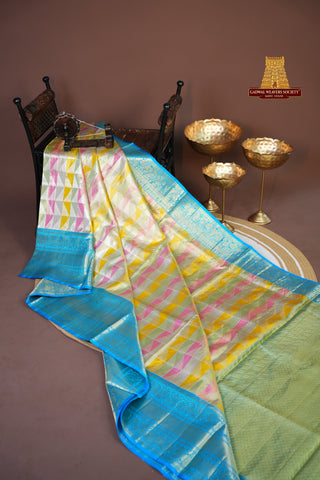 KANCHIPURAM PURE SILK TISSUE HANDLOOM SAREE