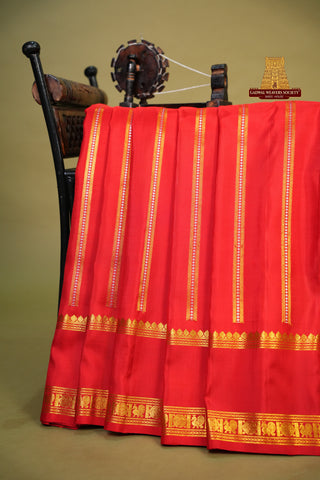 GADWAL PURE SILK HANDLOOM GAP BORDER SAREE