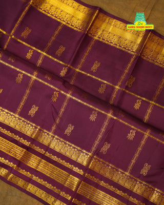 KANCHIPURAM PURE SILK CHECKS BUTTA SAREE