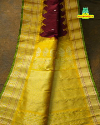 GADWAL PURE SILK CHECKS BUTTA SAREE