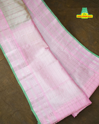 GADWAL PURE SILK CHECKS HANDLOOM SAREE