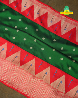 GADWAL PURE SILK TEMPLE BORDER THREAD WEAVING SAREE