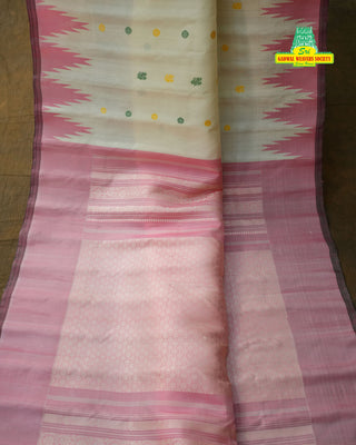 GADWAL PURE SILK TEMPLE BORDER HANDLOOM SAREE