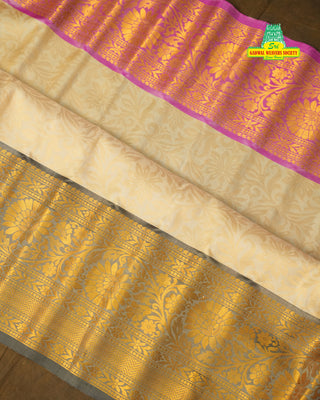 GADWAL PURE SILK GANGA JAMUNA BROCADE SAREE