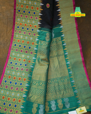 GADWAL PURE SILK TURNING BORDER MEENA BUTTA SAREE