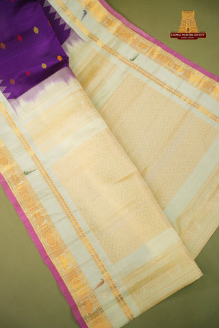 GADWAL PURE SILK GAP BORDER HANDLOOM SAREE