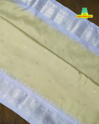 GADWAL PURE SILK SILVER ZARI SAREE