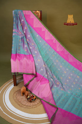 GADWAL PURE SILK TEMPLE TURNING BORDER SAREE