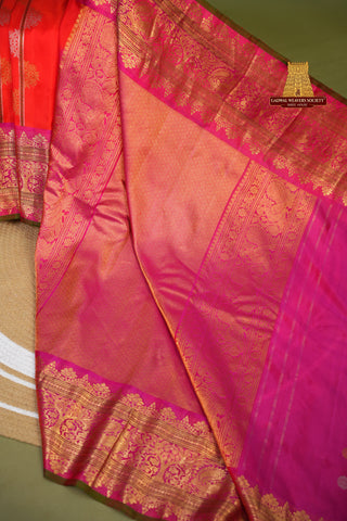 GADWAL PURE SILK HANDLOOM JAQUARD BORDER SAREE