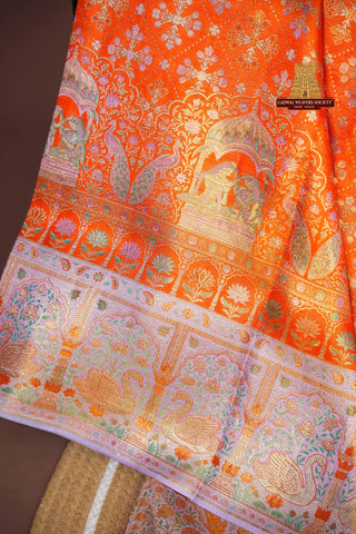 BRIDAL KANCHIPURAM PURE SILK HANDLOOM BROCADE SAREE